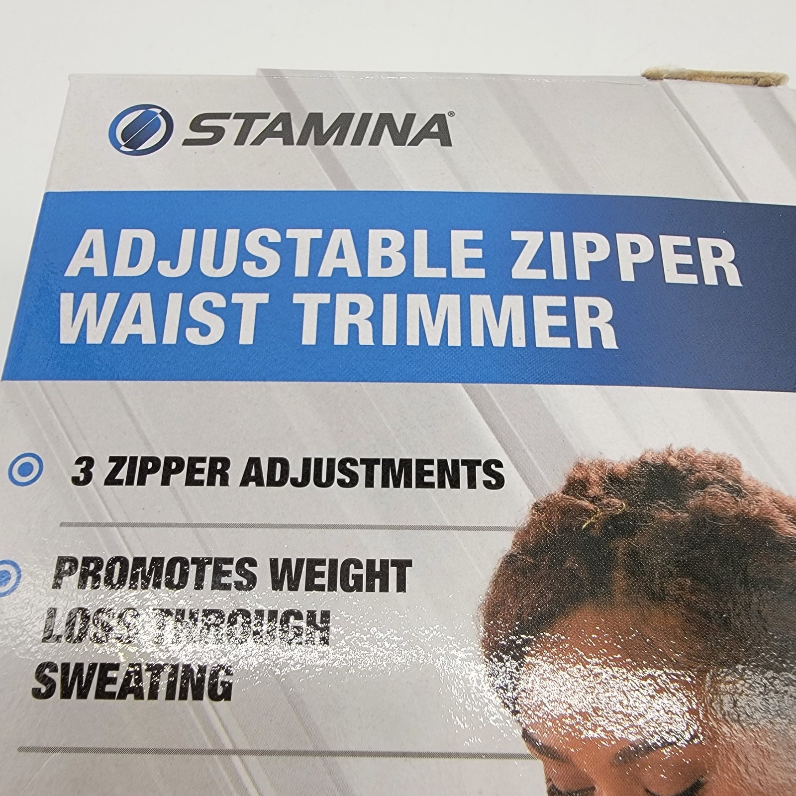 Stamina Waist Trimmer Adjustable Zipper Women Black 10" Wide, Waist 28 to 36"