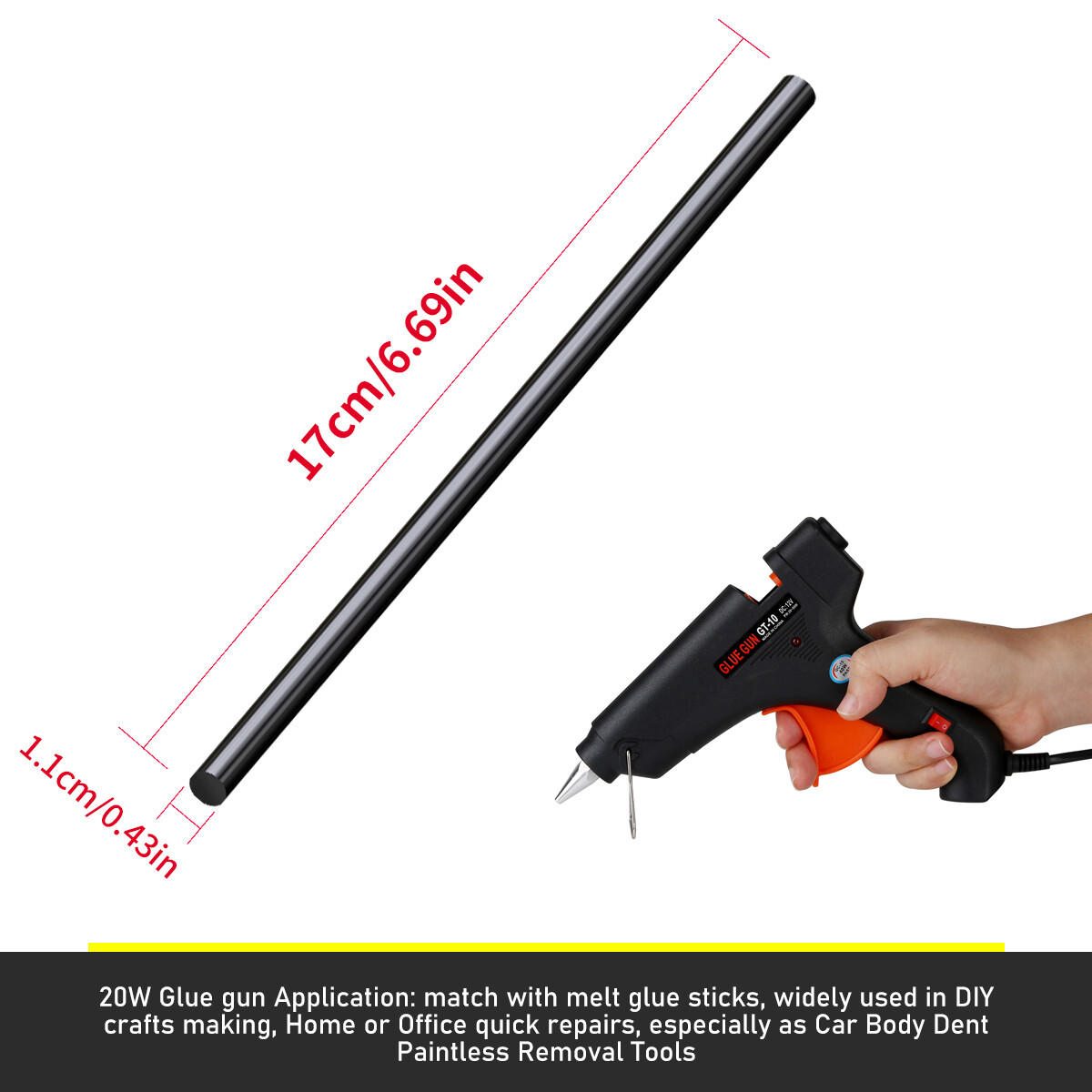 118-PC Paintless Dent Repair Kit - Car Body Dent & Hail Damage Removal Tools Set