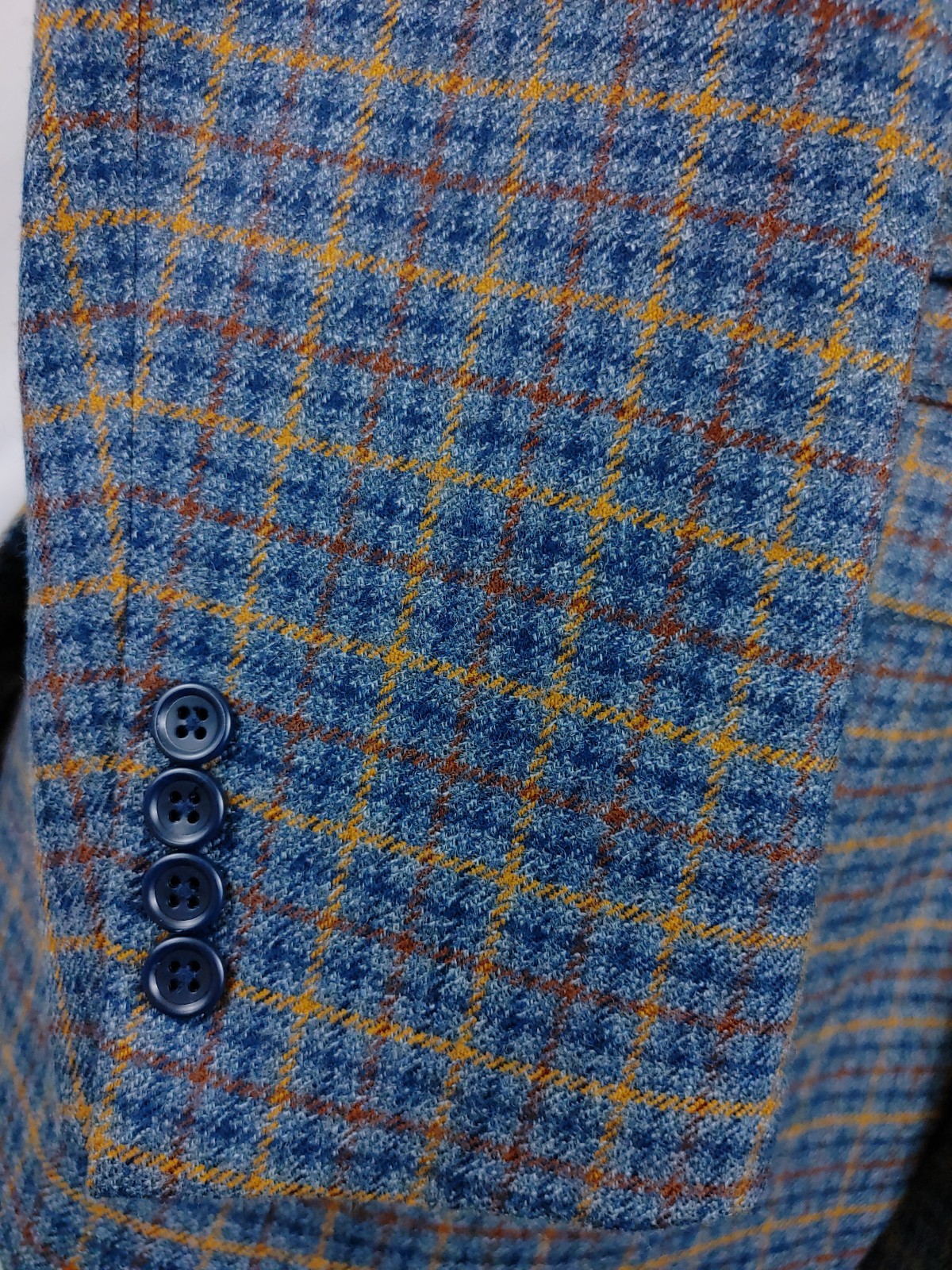 Paul Fredrick Sport Coat Mens 40/42S Soft Tweed Wool Multicolor Check Jacket