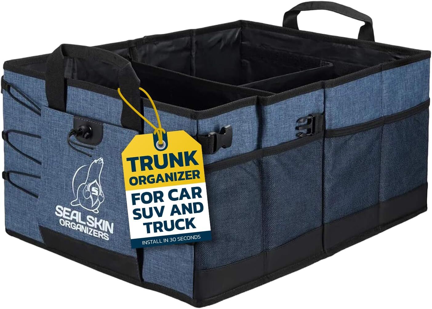 XXL Car Trunk Organizer SUV Trunk Collapsible Cargo Storage Fold Box With Lid