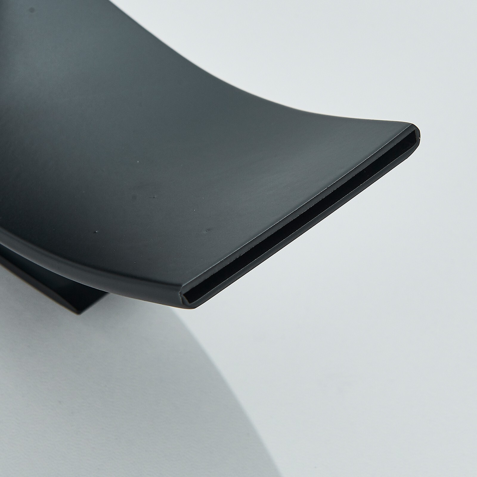 Black Modern Waterfall Bathroom Sink Vanity Faucet Single Handle Taps with Drain