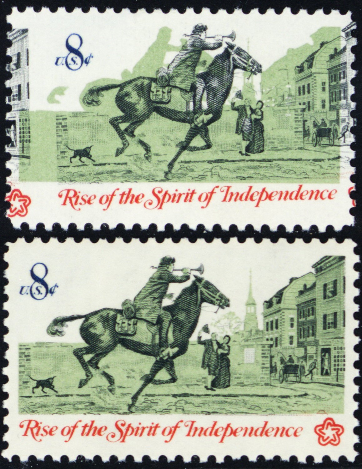 1478, Mint NH 8¢ Big Color Shift Error With Normal * Stuart Katz