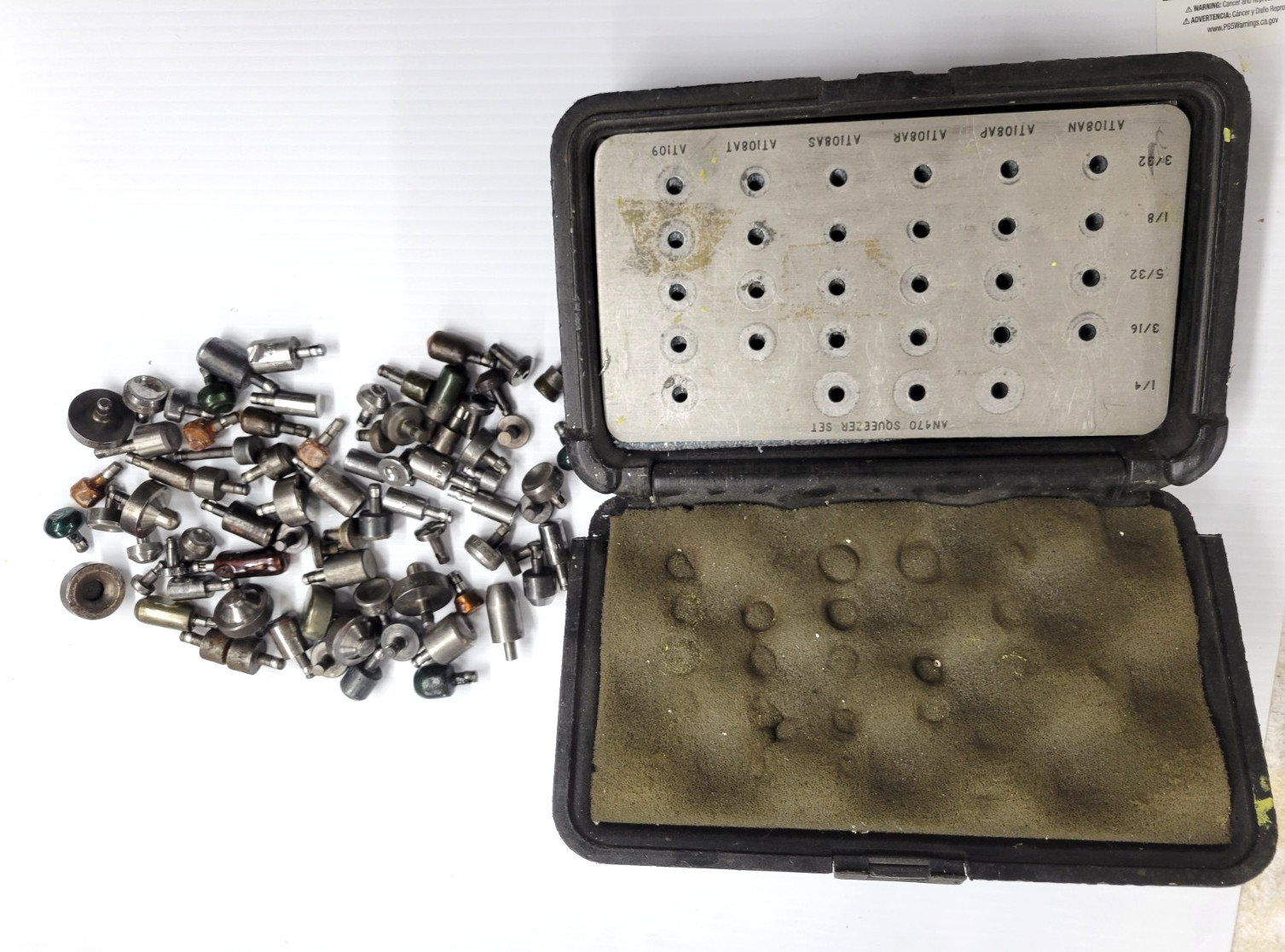 Large Assort. (78) Rivet Squeezer Sets AN.470 #1