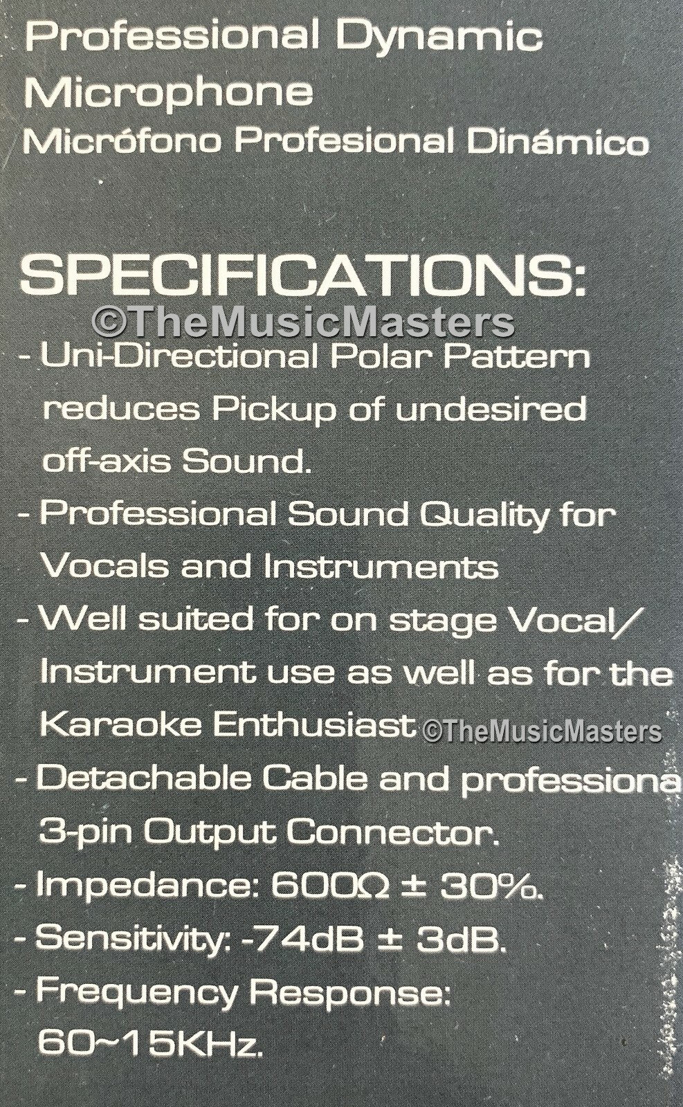 Professional Style Handheld Karaoke DJ Band PA Vocal MICROPHONE w/ Case & Cable