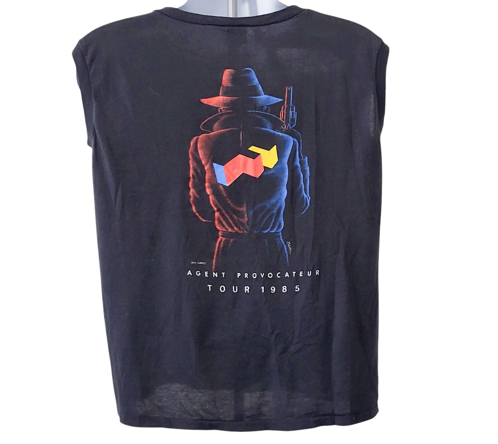 Foreigner Vintage 80s Sleeveless T-Shirt Size Large Black Agent Provocateur Tour