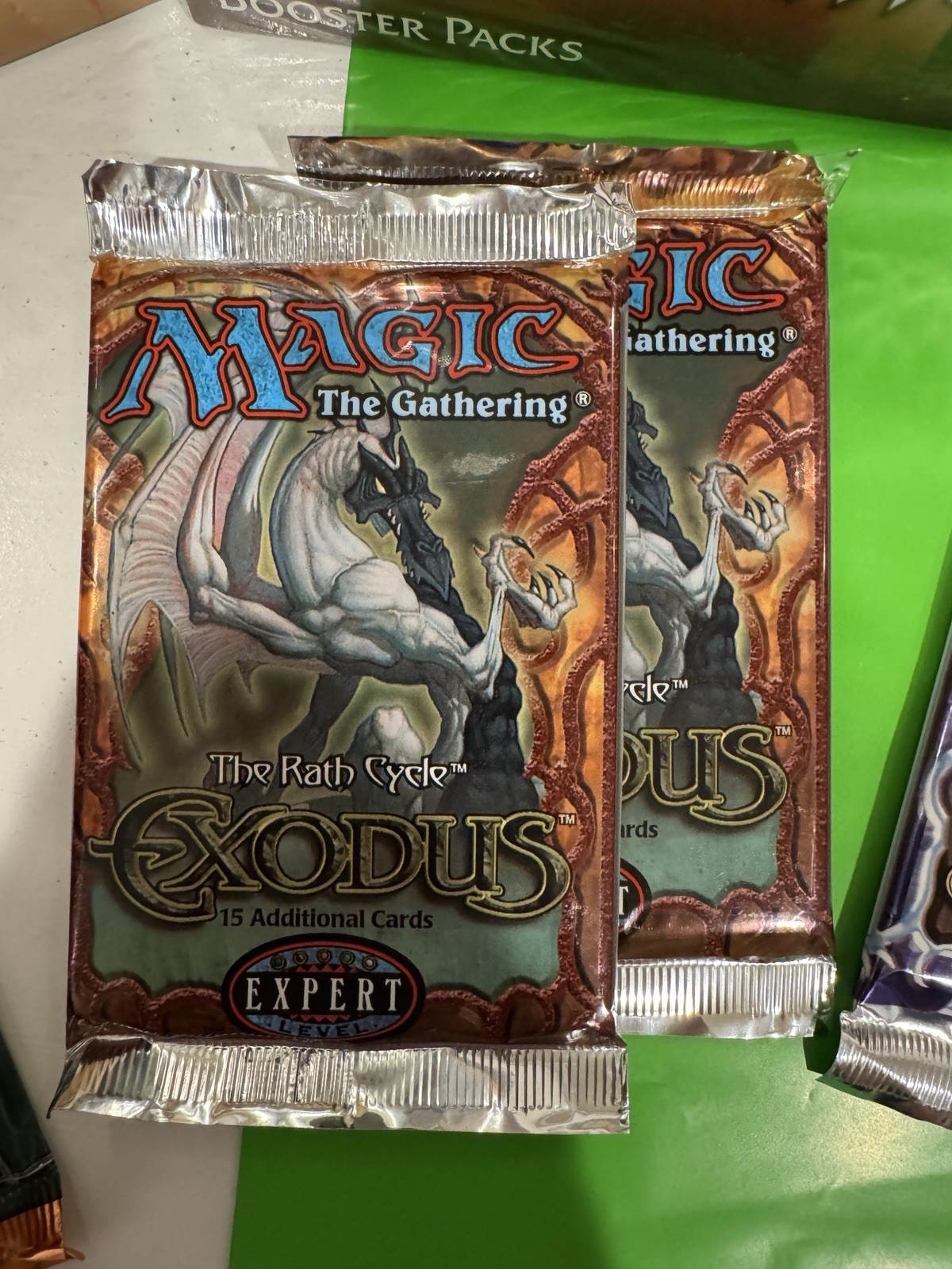 Magic The Gathering booster packs “Gathering The Magic Booster” Bags GREEN