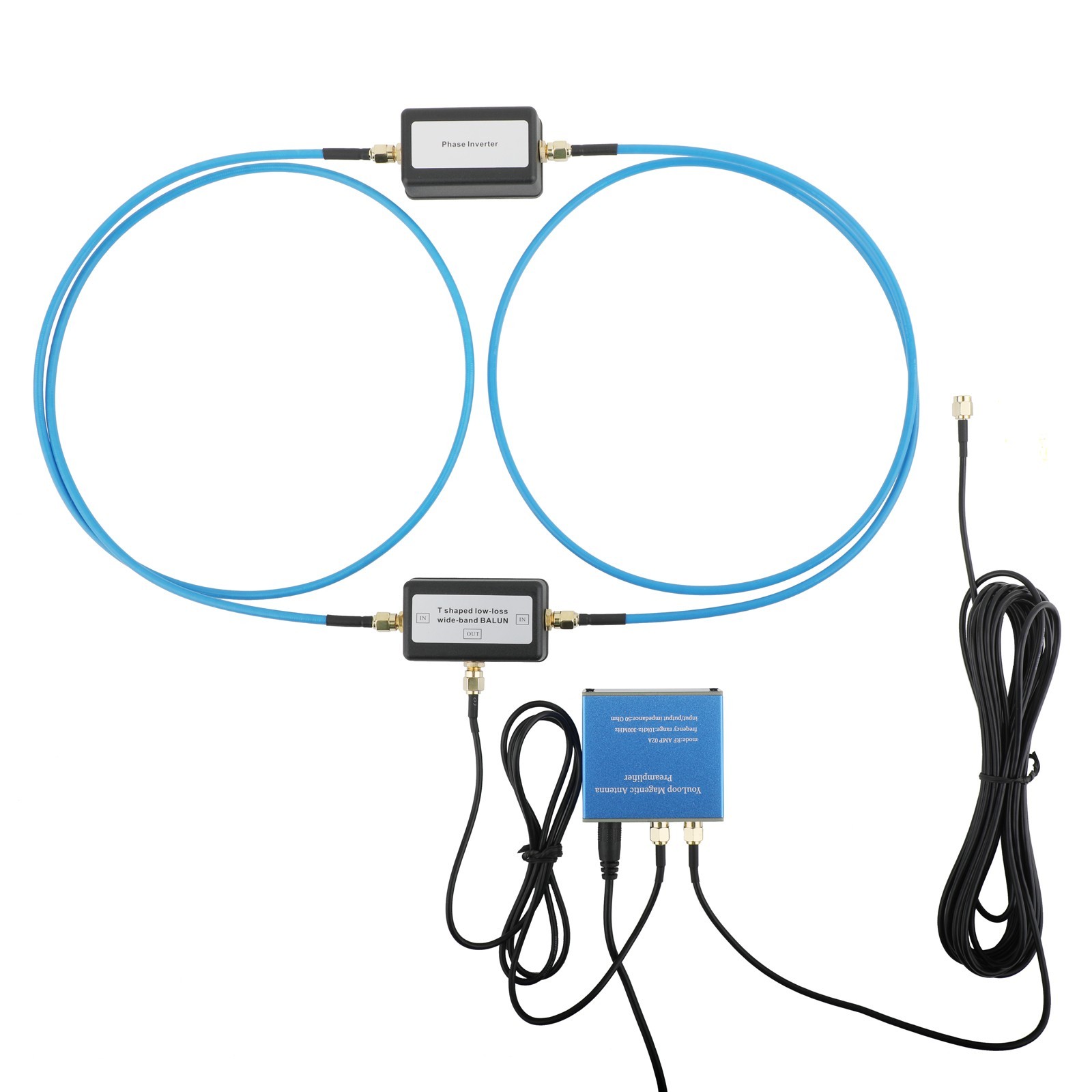 YouLoop Magnetic Loop Antenna 250mW SMA Kit Low Loss Broadband with Amplifier