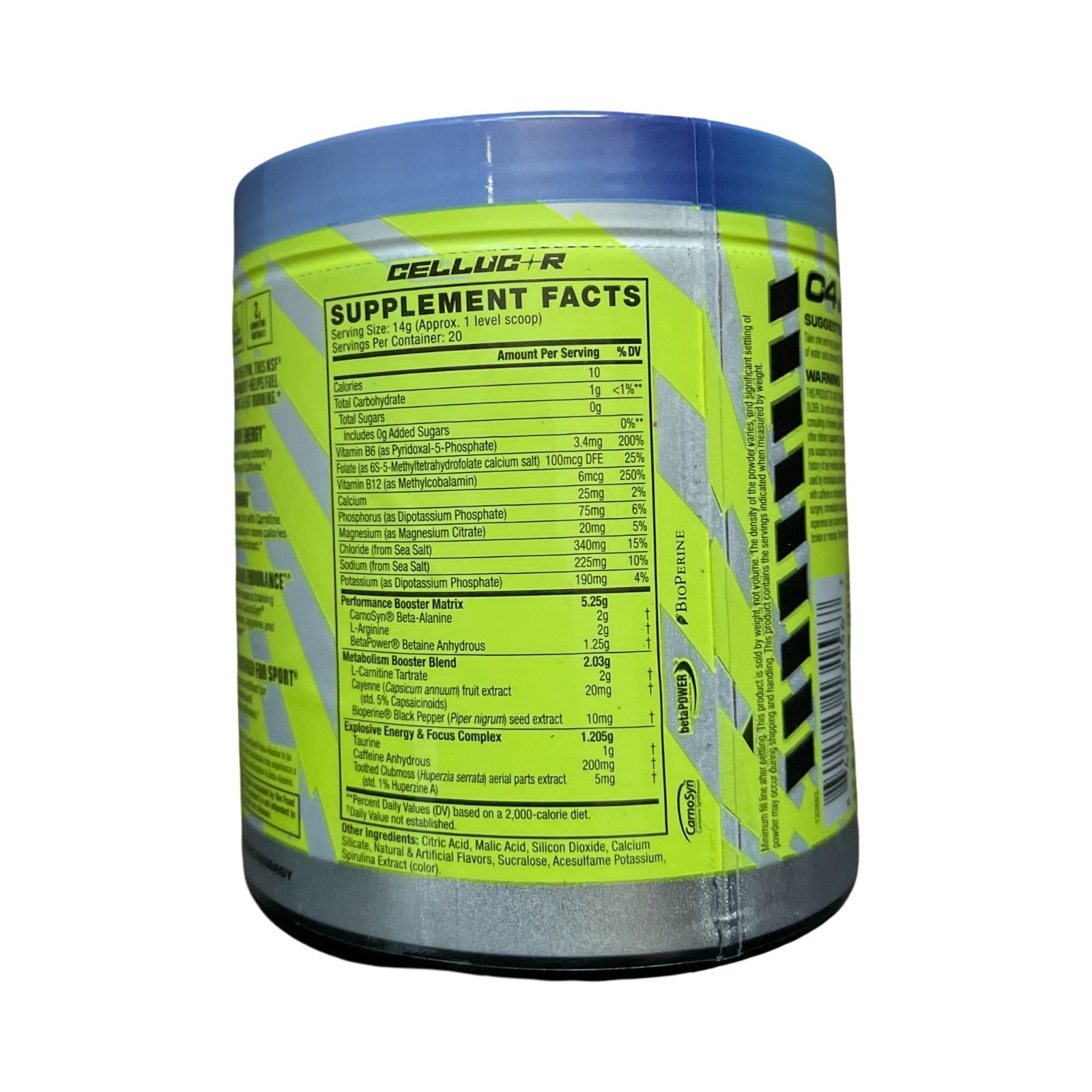 Cellucor C4 Ripped Sport Pre Workout Powder 20 Serv - Artic Snow Cone, Exp 10/26