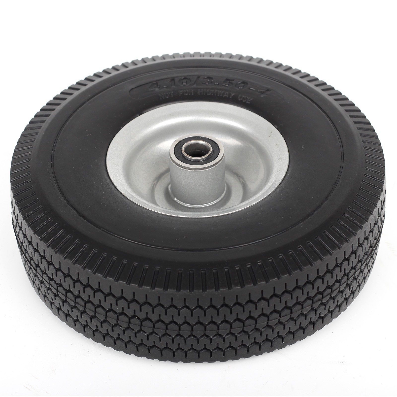 4.10/3.50-4 Flat Free Tire & Wheel for Hand Truck Garden Wagon Cart 2 Pack