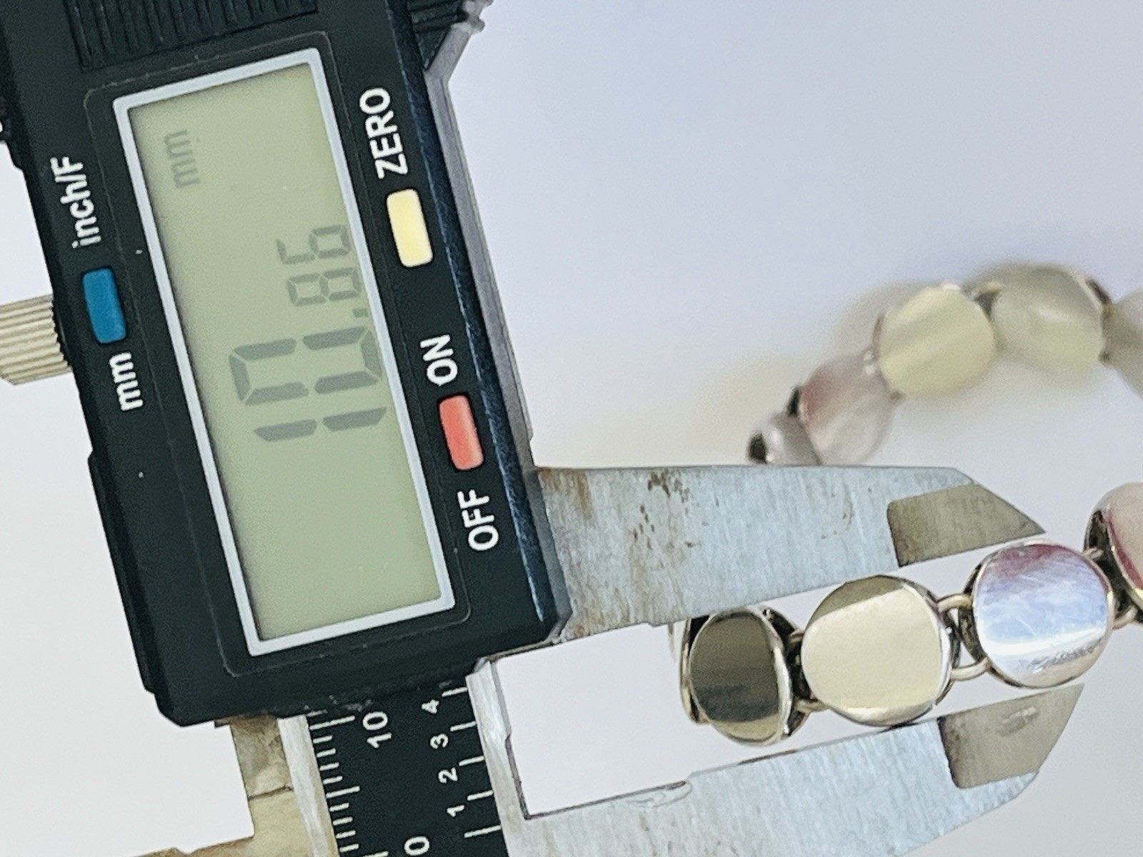 VINTAGE DESIGNER STERLING SILVER BRUSHED DISC MODERNIST LINK BRACELET 43-Grams