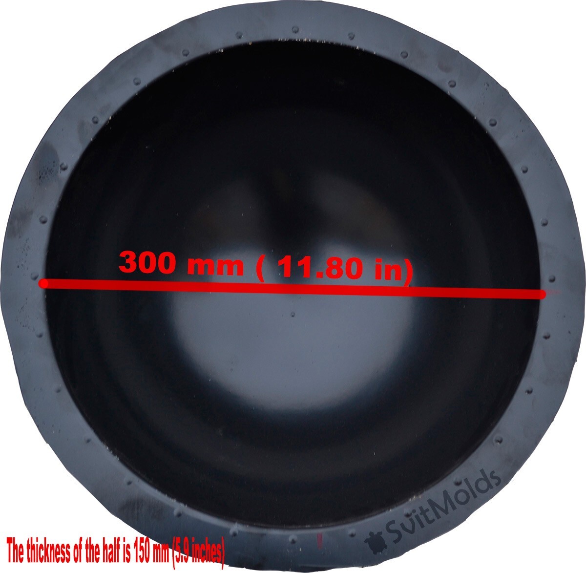 Ball Sphere Mold Concrete Cement Orb Atlas Stone Set 2 pcs 11.8'' Dia P27