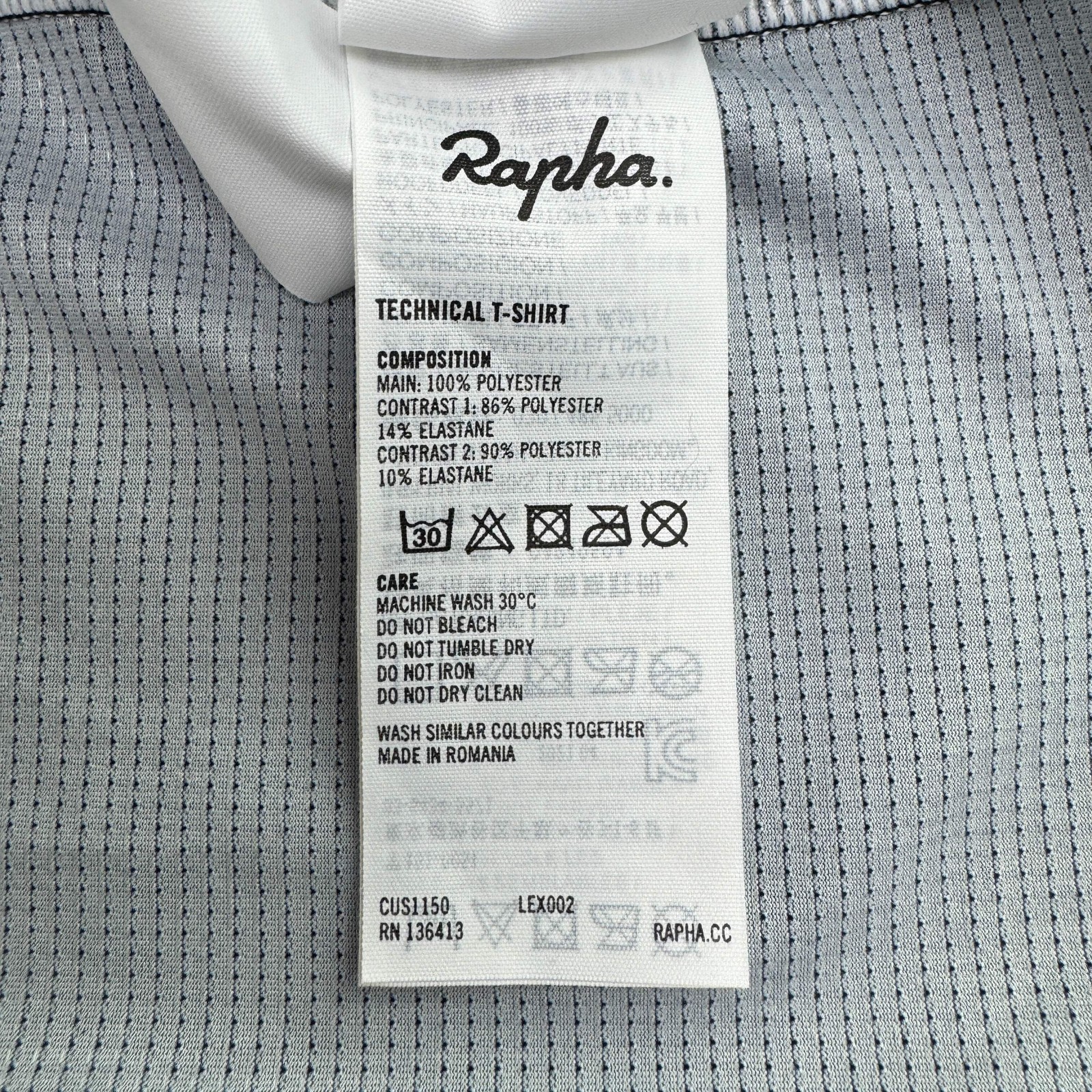 Light Wear Rapha Technical T-Shirt Men's Large Black Cycling Clothing