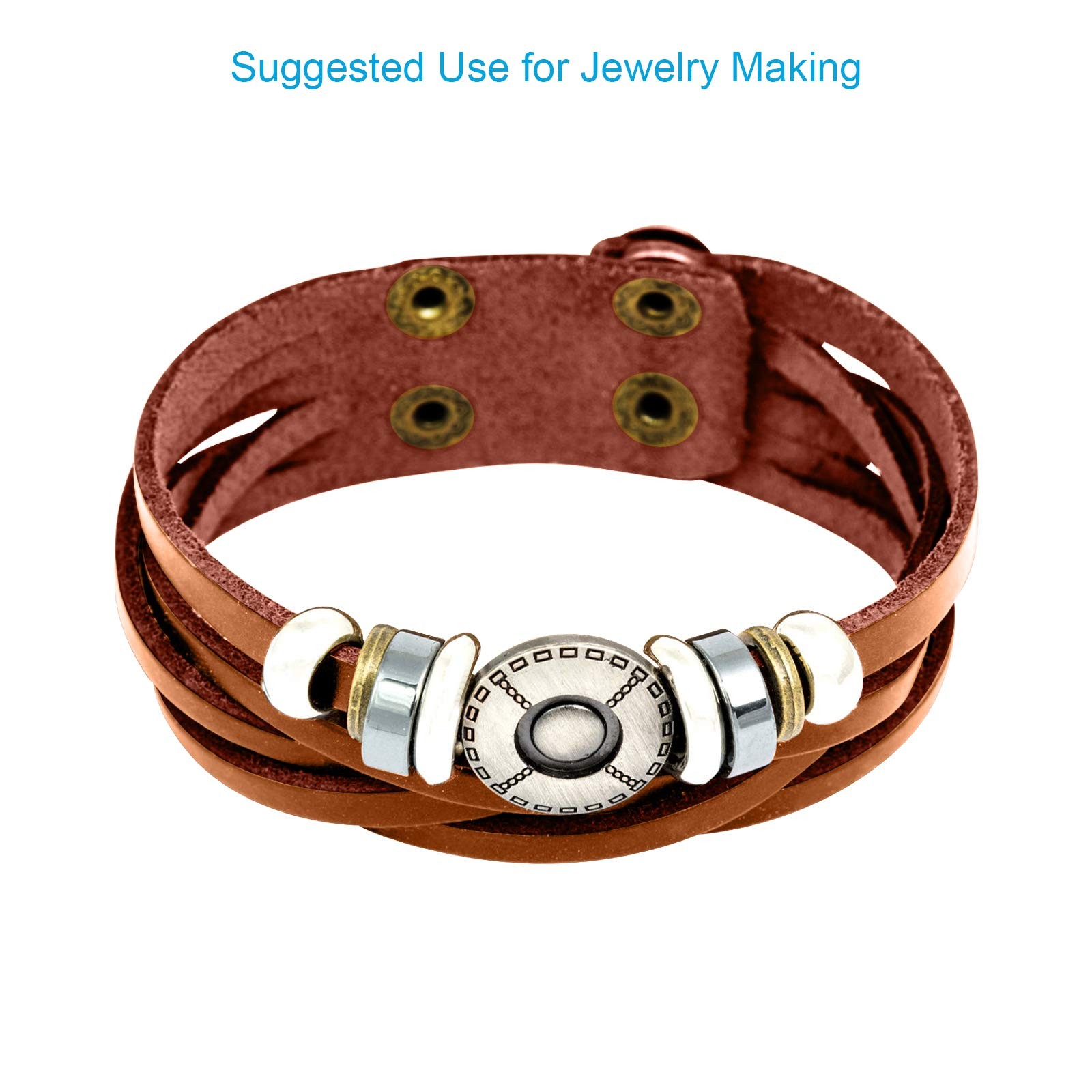 TeeLiy 3mm Flat Genuine Leather Cord, Strip Cord Braiding String Flat, Tan