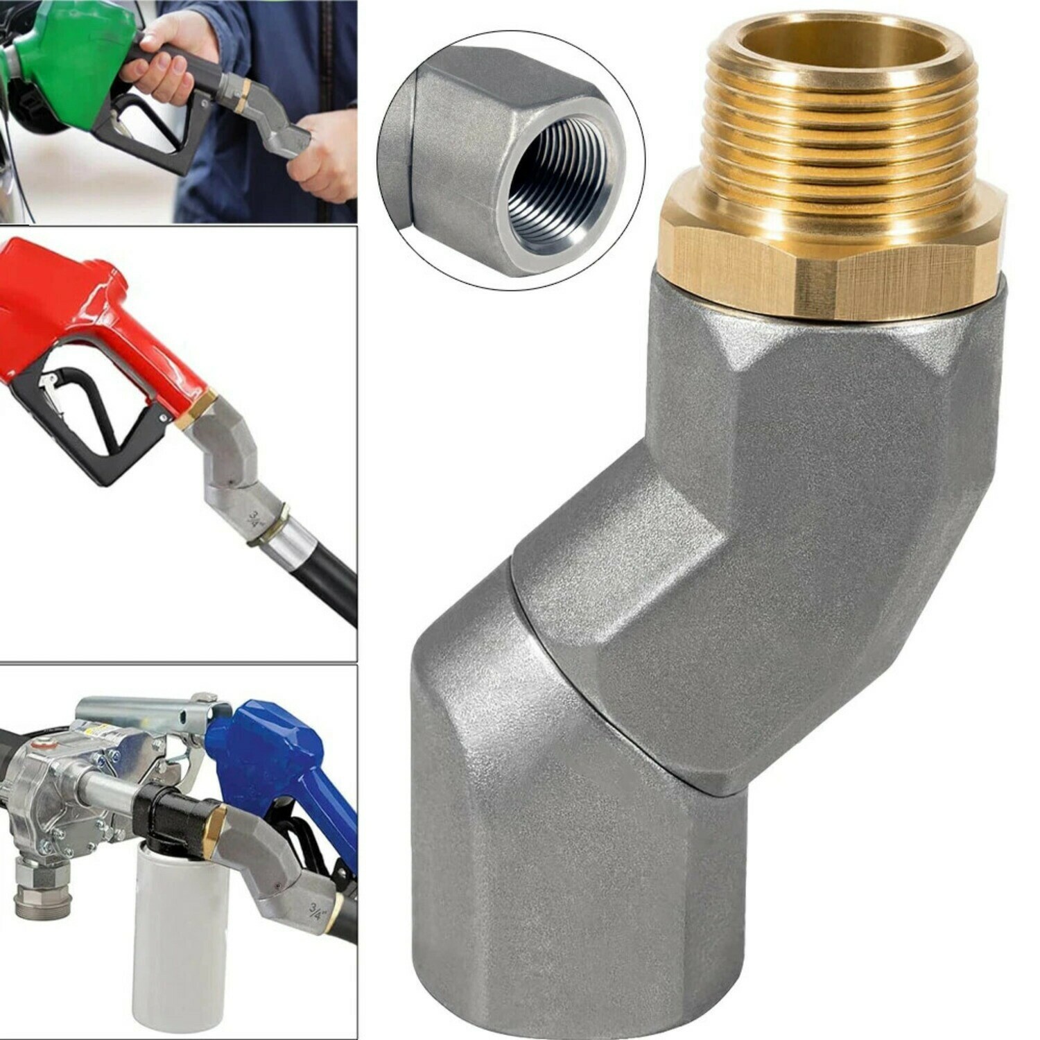 3/4 Inch NPT Fuel Swivel Joint: 360° Rotate, Prevent Hose Kinking