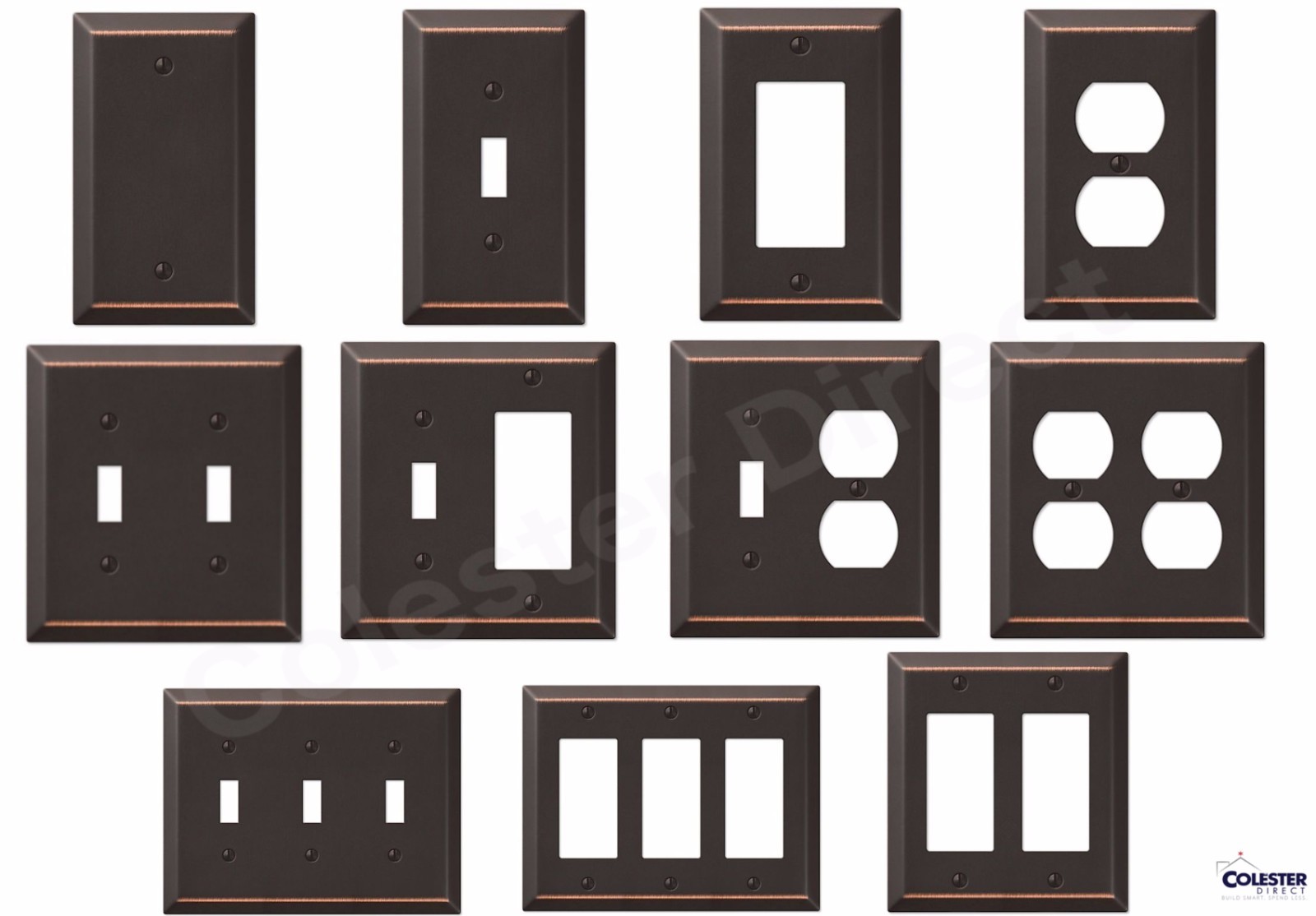 Oil Rubbed Bronze Wall Switch Plate Outlet Cover Toggle Rocker GFI Metal