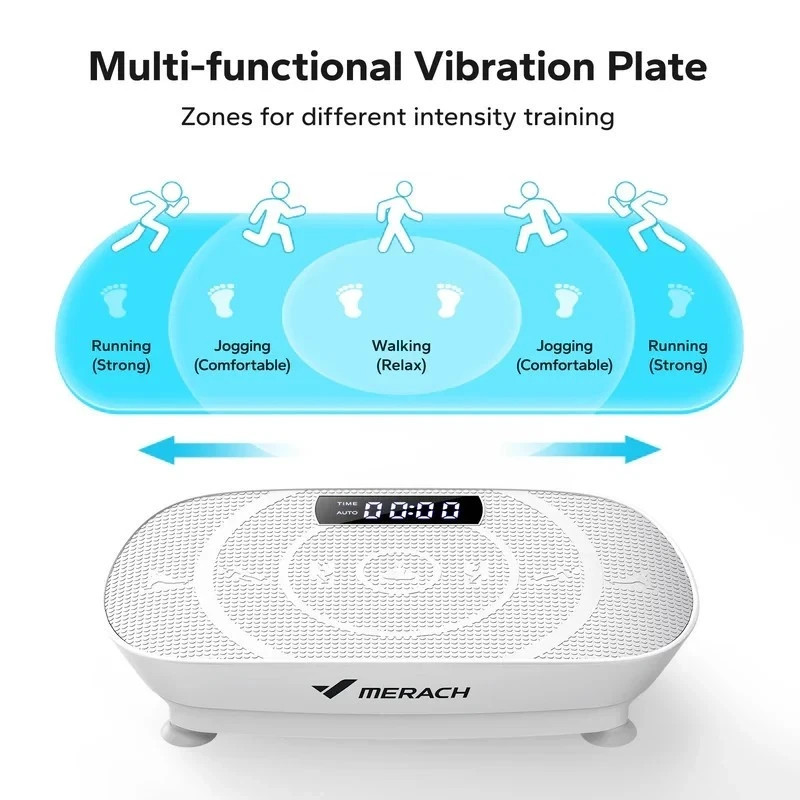 MERACH Vibration Plate Weight Loss Whole Body Workout Fitness Exercise Machine