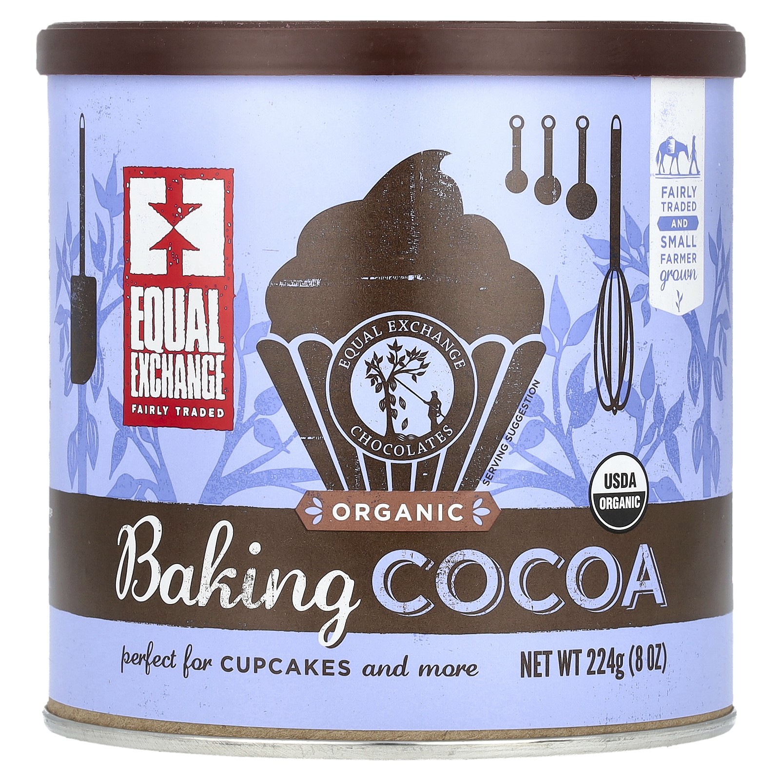 Equal Exchange Organic Baking Cocoa 8 oz 224 g Fair Trade, Kosher, Organic
