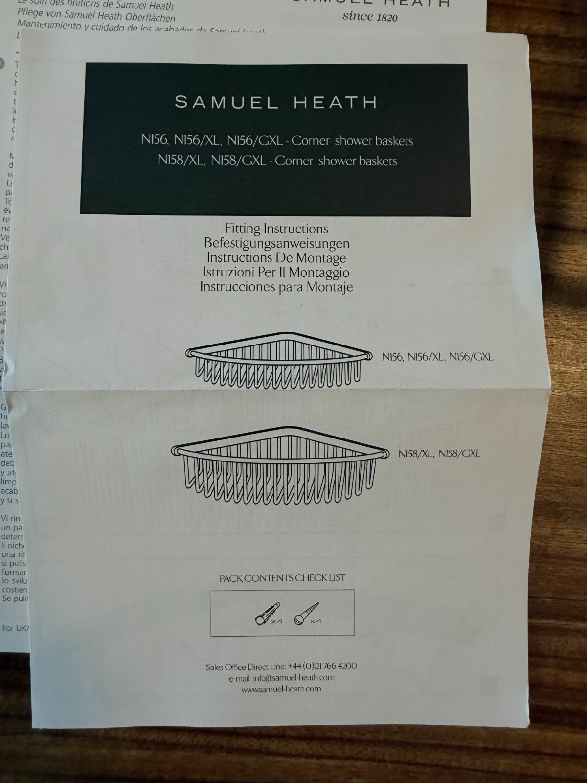 Samuel Heath N158 Extra Large Corner Shower Basket Polished Chrome - New