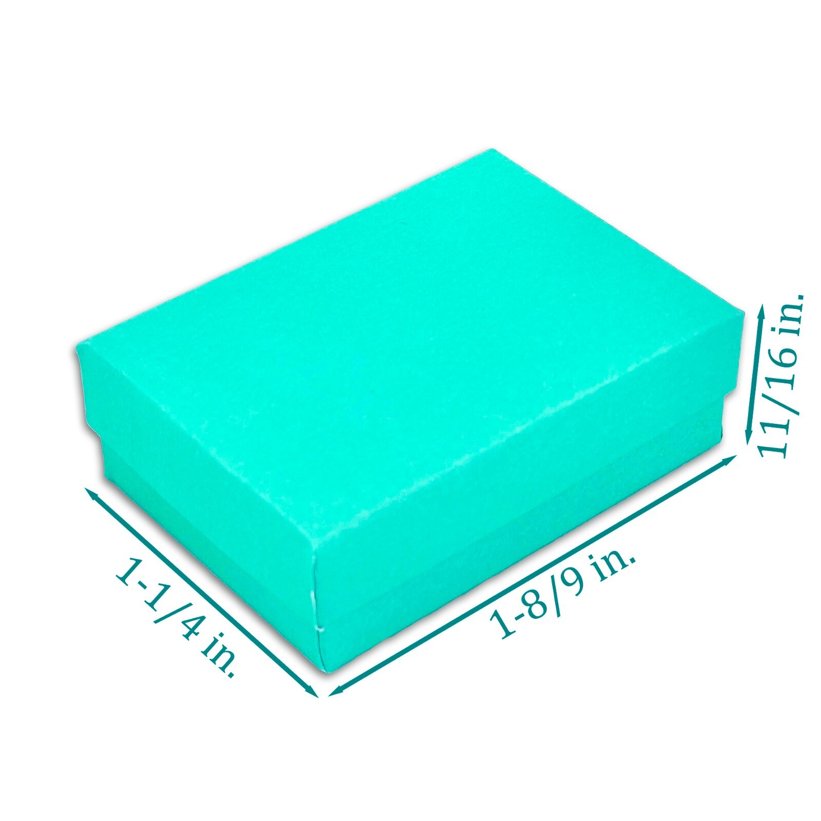 BULK Cardboard Kraft Paper JEWELRY GIFT BOXES Cotton Filled TEAL - for Shipping