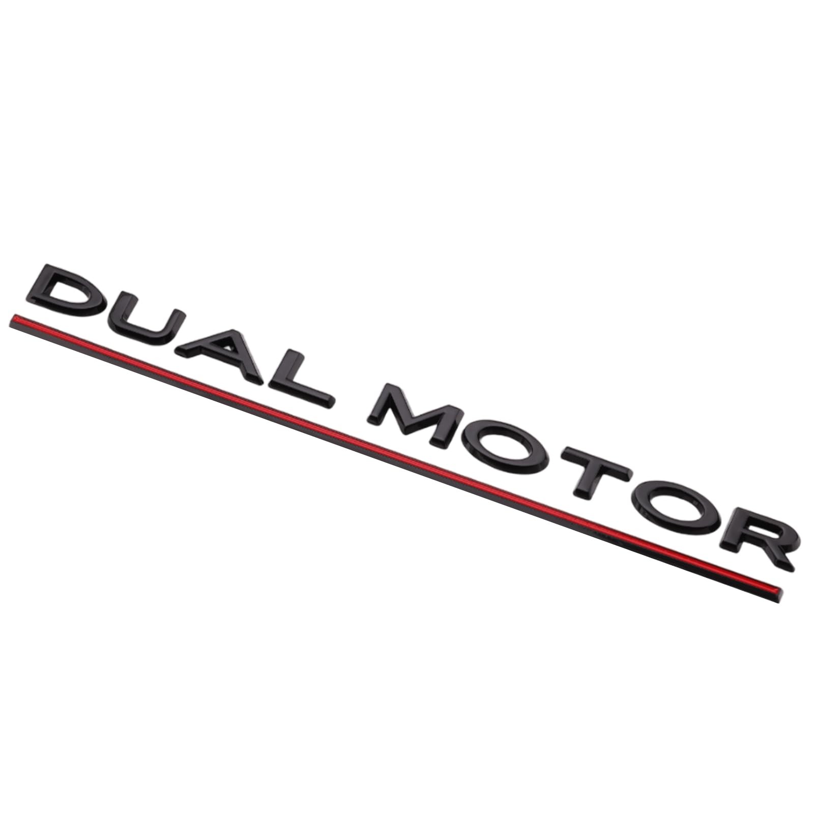 Dual Motor Emblem Sticker for Tesla Model 3 Model Y, Underline Badge for Trunk