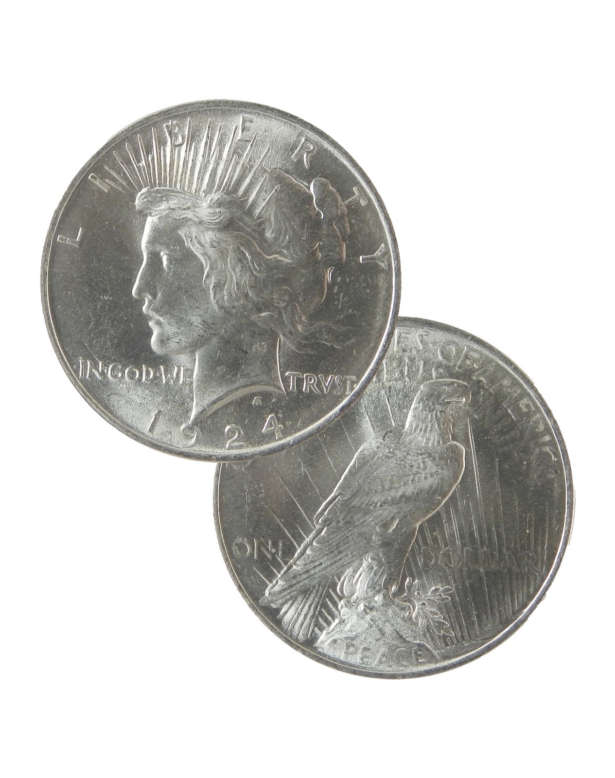 1924/1925 Silver Peace Dollar BU Lot of 5 S$1