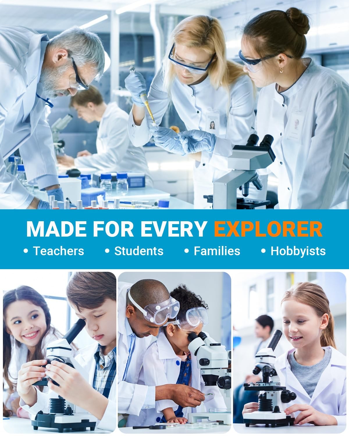 Microscope Slides and Covers Kit – 50 Blank Pre-Cleaned Glass 4 inches, Clear