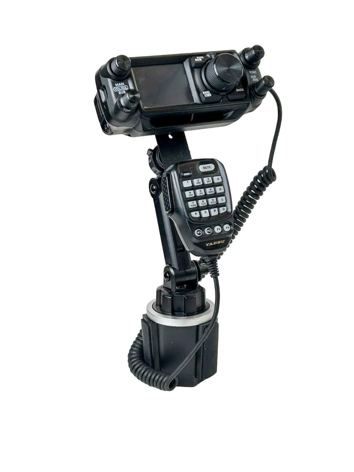 Cup Mount  and Mic Holder For Yaesu FTM-150R-ASP FTM-500 FTM-300 FTM-400 FT-891