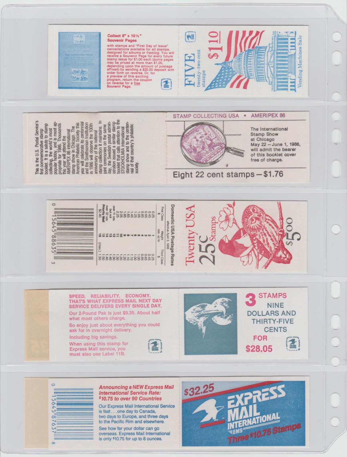 30 Anchor 5C ( 5-rows) Crystal-Clear Stock Sheets / Single Sided- FREE Shipping.