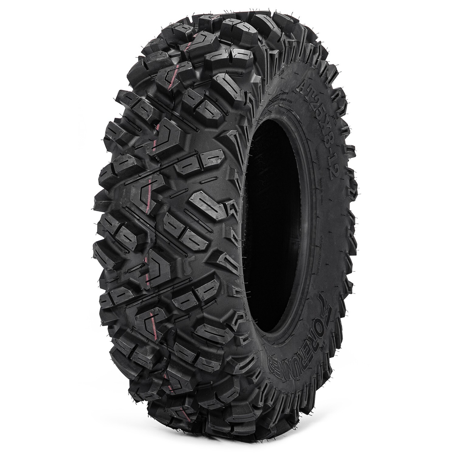 25x8-12 Set of 2 ATV Tires 6Ply 25x8x12 UTV Tires 25 8 12 All Terrain Tyres 25"
