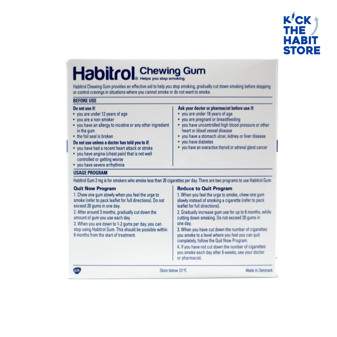 Habitrol Gum 2mg Mint 2040 Pieces 10 Boxes x 204 pcs. Sugar Free Nicotine 2026