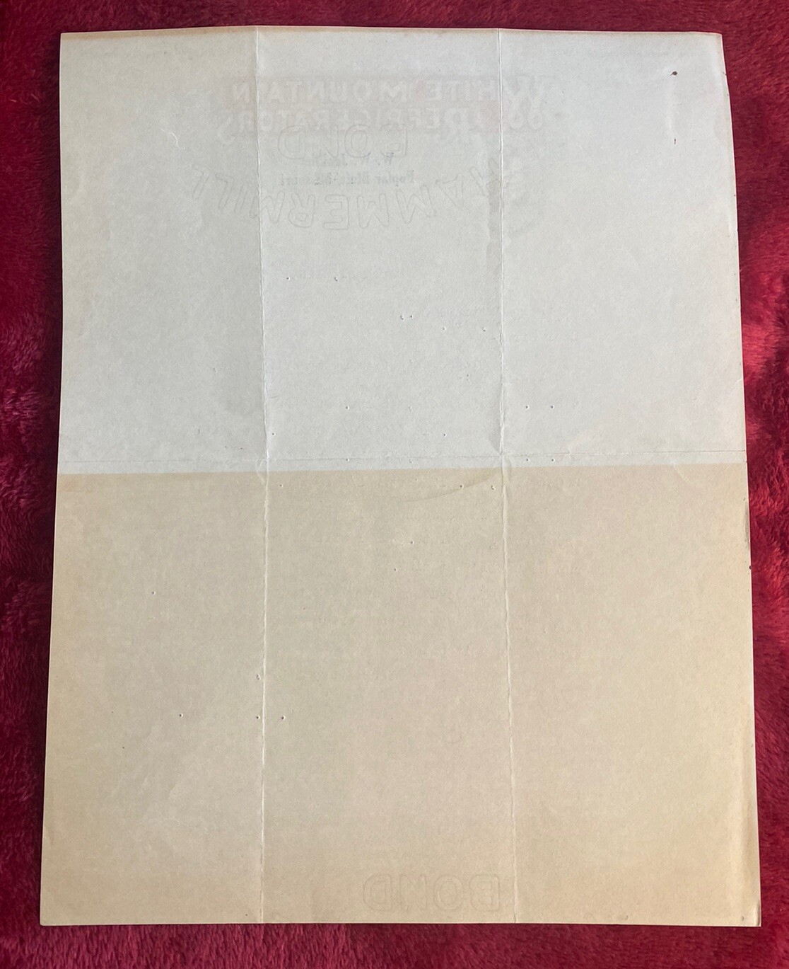 Vintage 1923 White Mountain Refrigerators Poplar Bluff Missouri Letterhead Paper