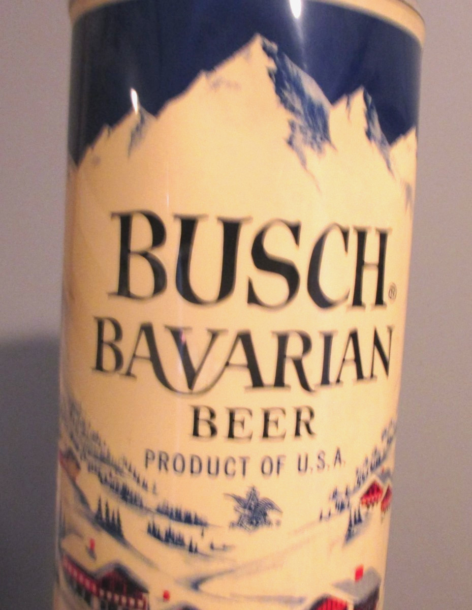 1950'S ANHEUSER-BUSCH BAVARIAN BEER -STORE BAR DISPLAY LIGHTED SPINNING CAN-18"