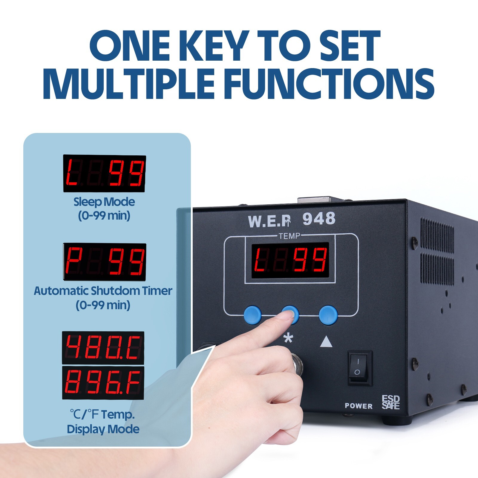 WEP 948 90W Suction Tin Gun Desoldering Station Vacuum Soldering Iron Station