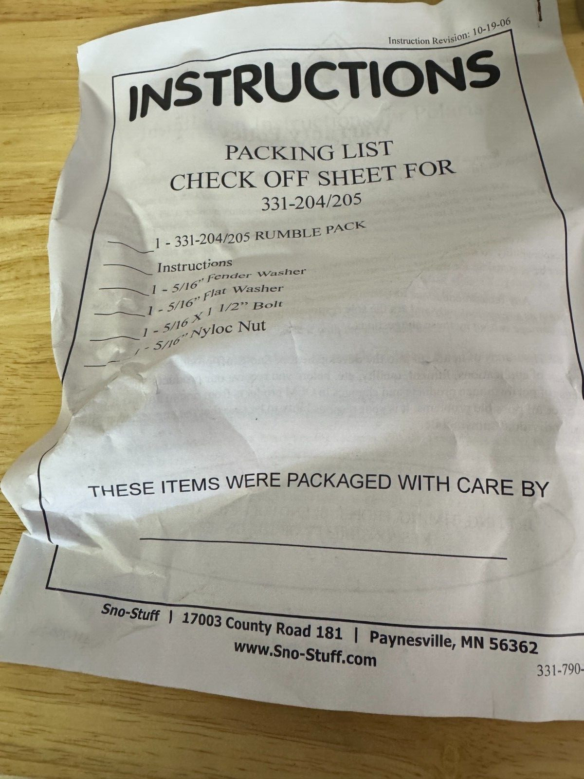 Sno-Stuff Polaris Single Canister Rumble Pack Silencer Part # 331-205 New