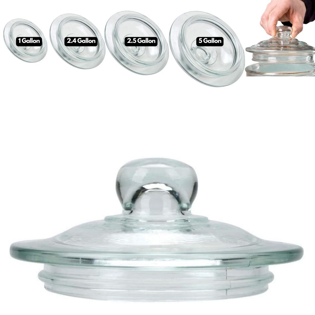 Replacement Glass Lid for Glass Beverage Dispenser, Glass Beverage Dispenser Lid