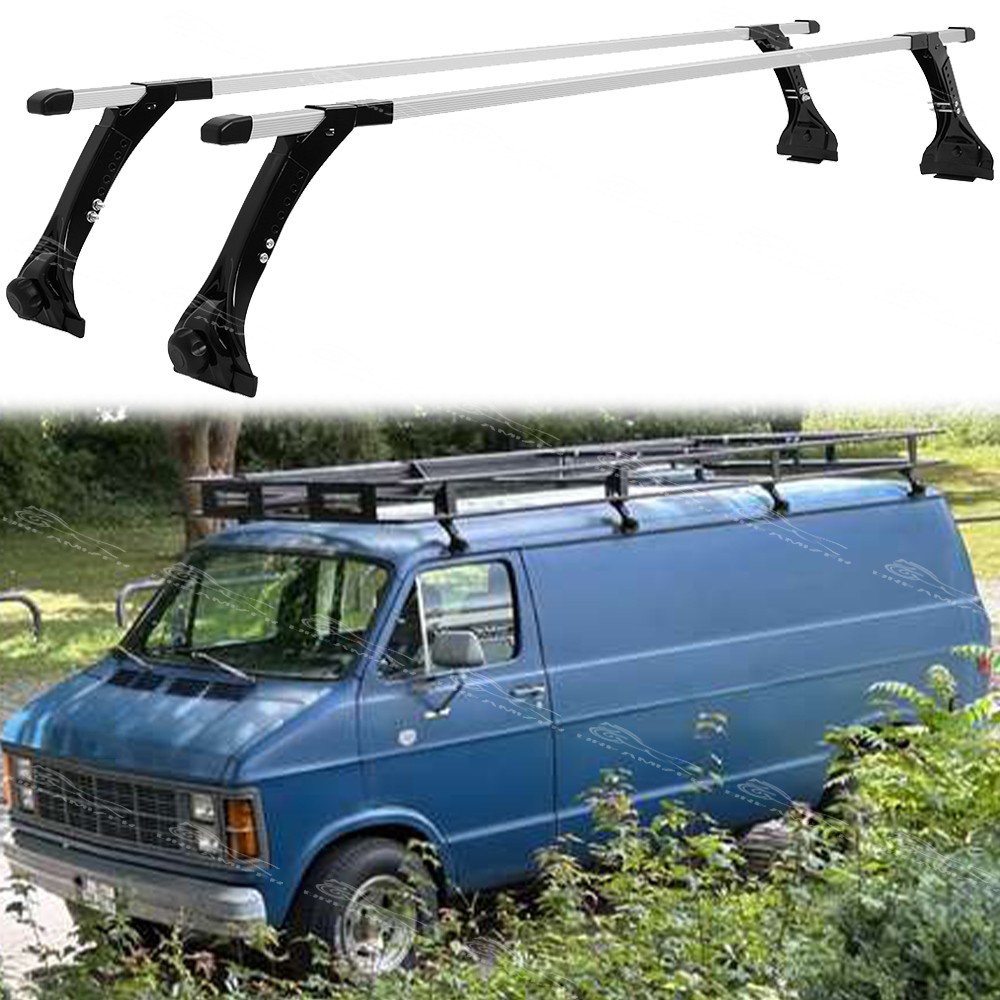 For Dodge B150 B250 B350 63" Gutter Roof Rack Crossbars Luggage Cargo Carriers