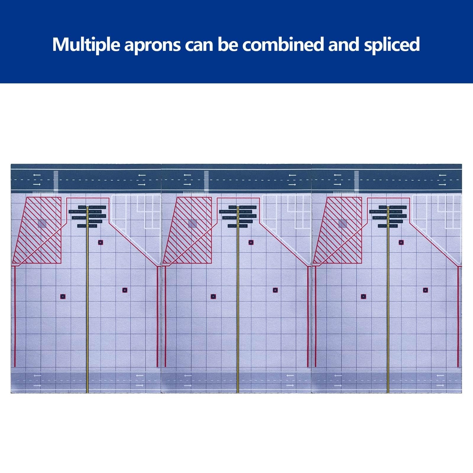 Mahfisj 1:400 Scale Rubber Airport Mat 11.8x7.9 11.8 x 7.9 inches, Gray