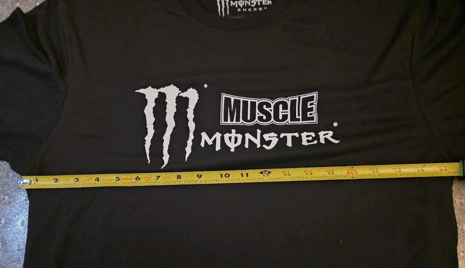 Monster Energy MUSCLE T-Shirt Tee Color Black/White Shortsleeve Size Large