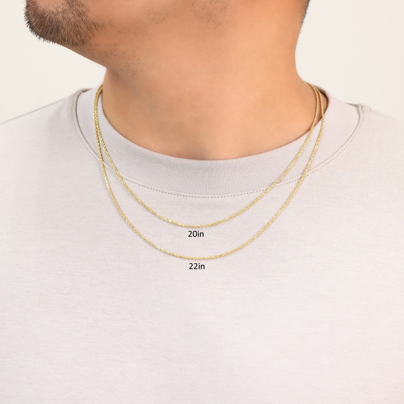 10K Yellow Gold 1.5mm-10mm Diamond Cut Rope Chain Necklace Mens Women 16"- 30"