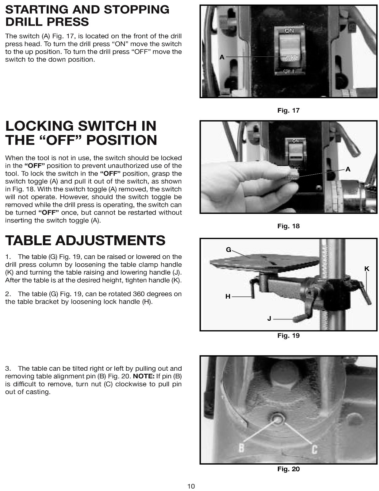 Delta 16 1/2" Drill Press Model 17-900 Instruction & Parts List Manual #2001