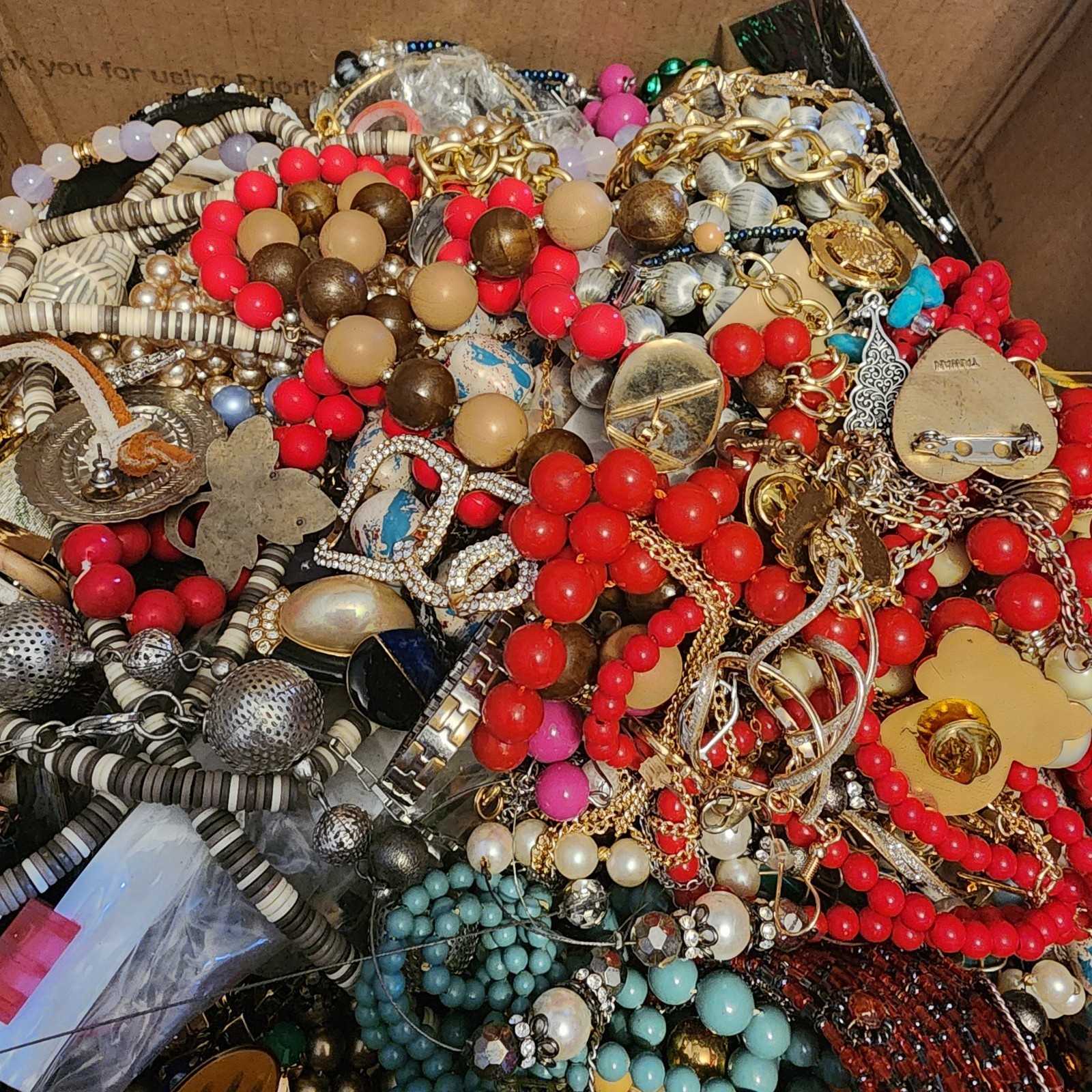 Large Flat Rate Jewelry Lot Craft Junk Harvest FULL Kids Dress Up