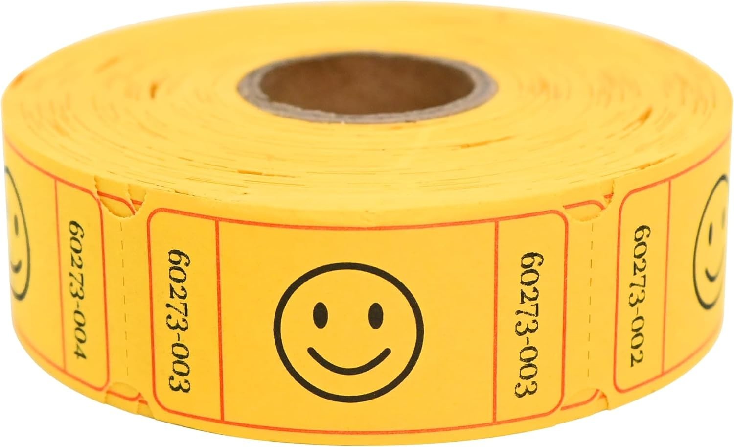 500 Raffle Tickets, Smile,Yellow6 Color Selection, Single Roll, Ticket for Ev...
