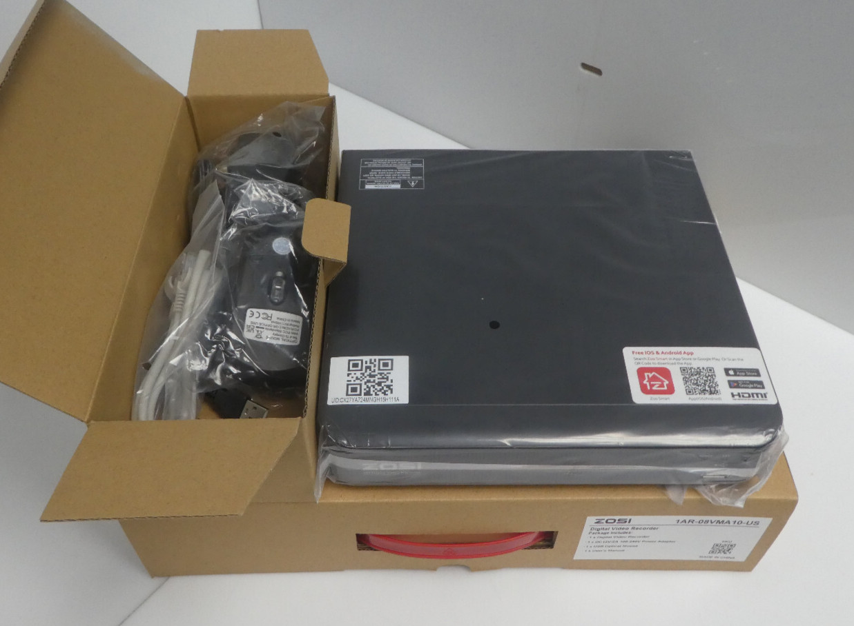 ZOSI 1AR-08VMA10-US H.265+ 5MP 8-Channel Lite DVR