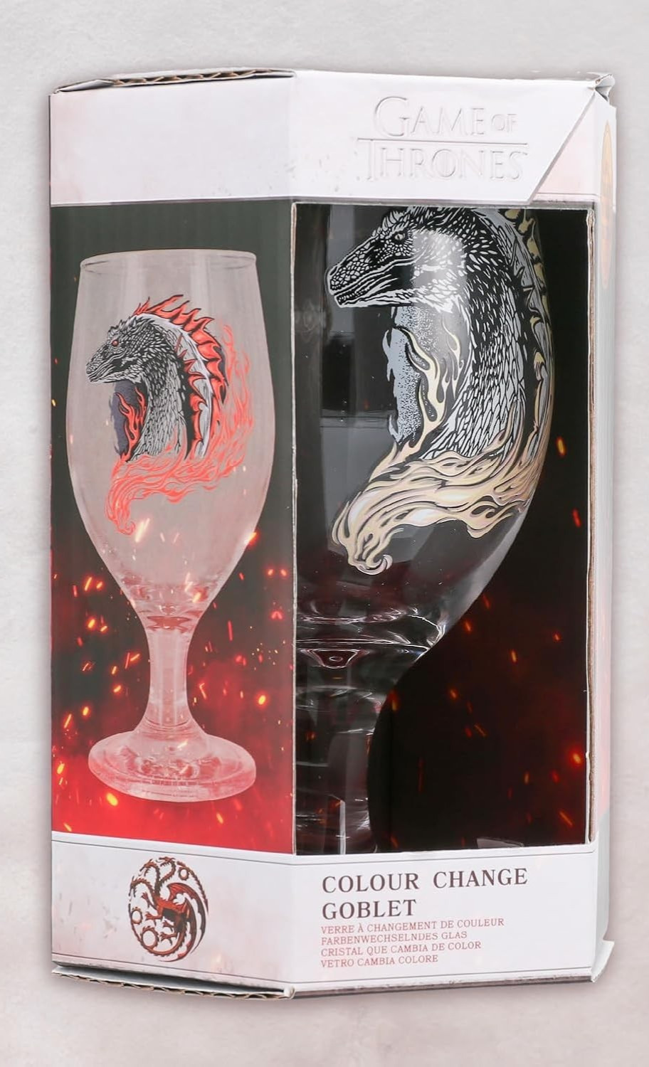 Game of Thrones House of The Dragon Color Change Goblet Glass