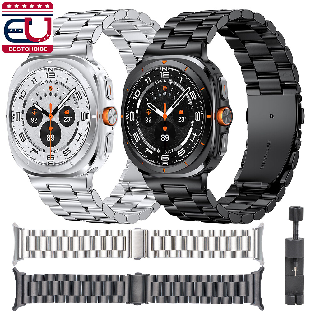 For Samsung Galaxy Watch 7 Ultra 47mm Stainless Steel Metal Band Strap Bracelet