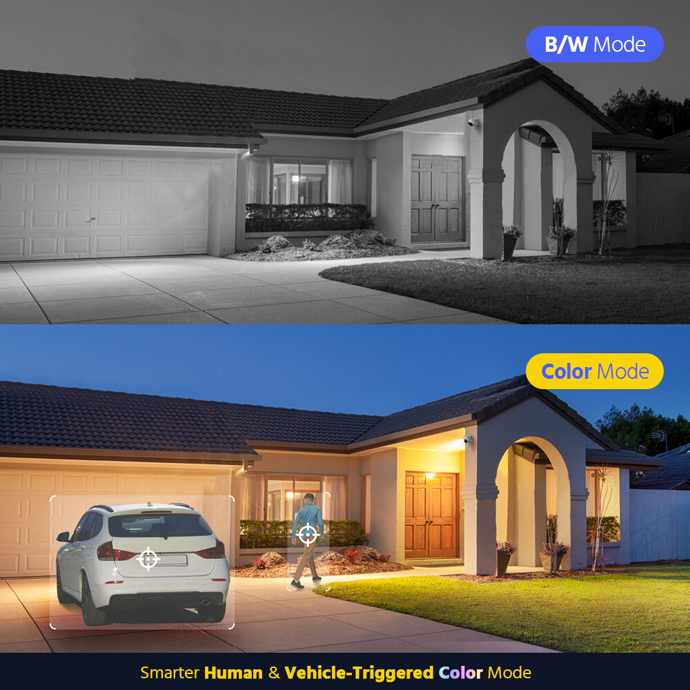 ANNKE 8CH DVR 5MP Audio Security Camera System Human Detection Color Night IP67