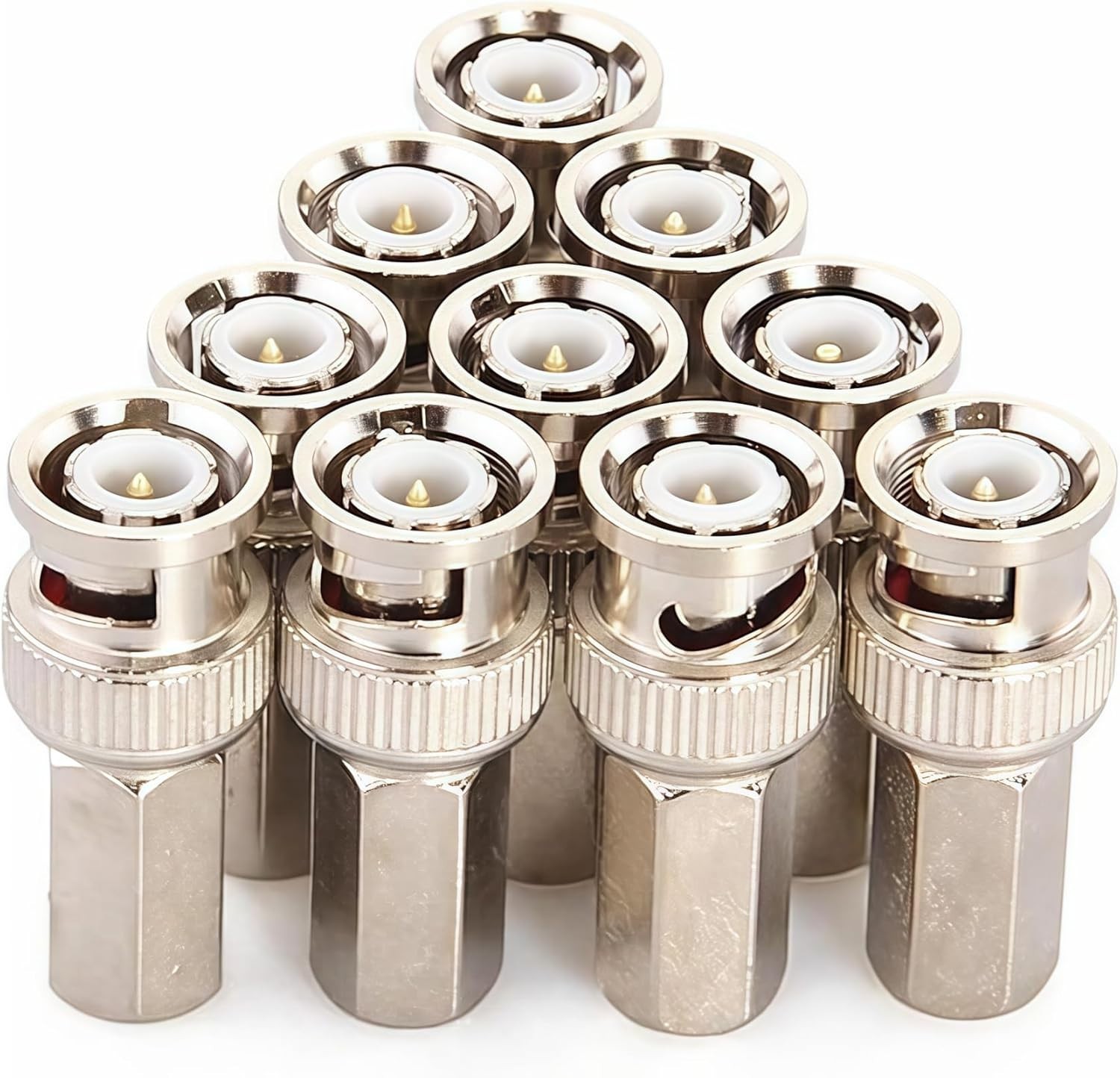 BNC Male to RG59 RG6 Twist On Connector CCTV Security Coax Cable Camera Lot