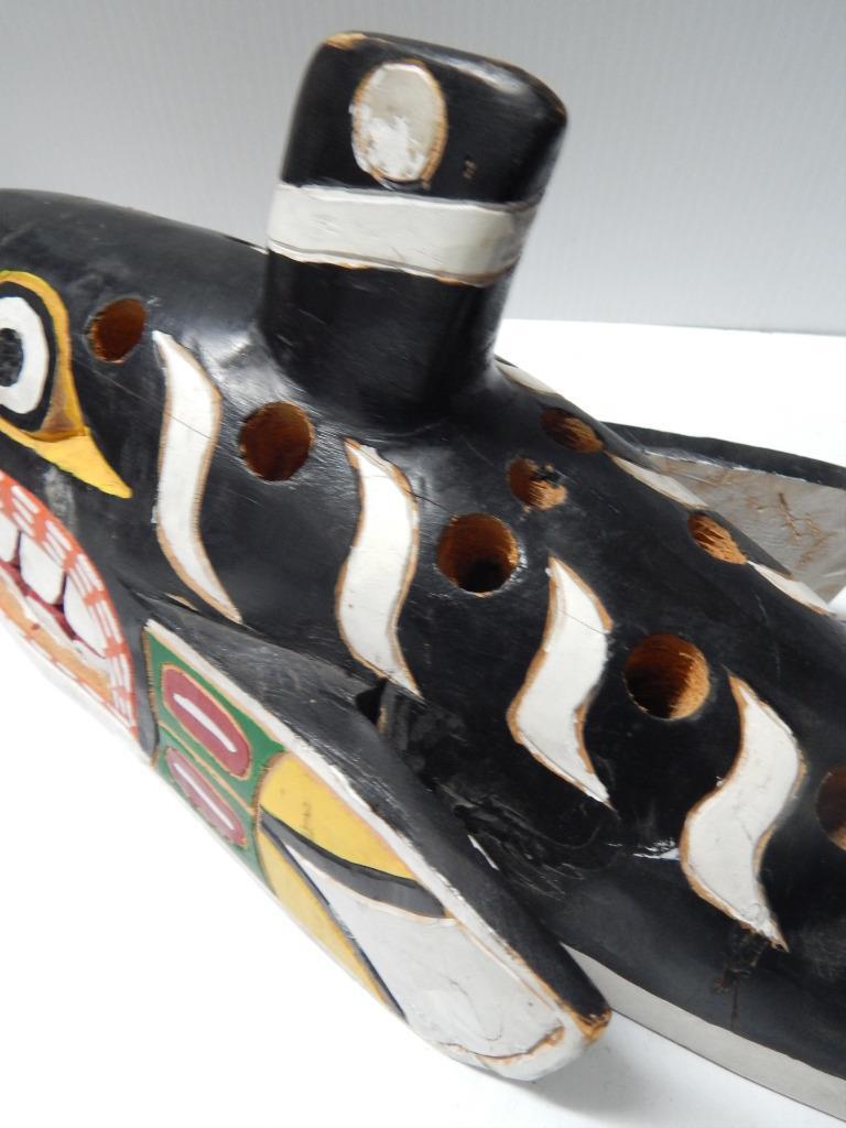 VINTAGE NW COAST INDIAN SLAHAL ORCA KILLER WHALE DSGN GAMBLING GAME PIECE
