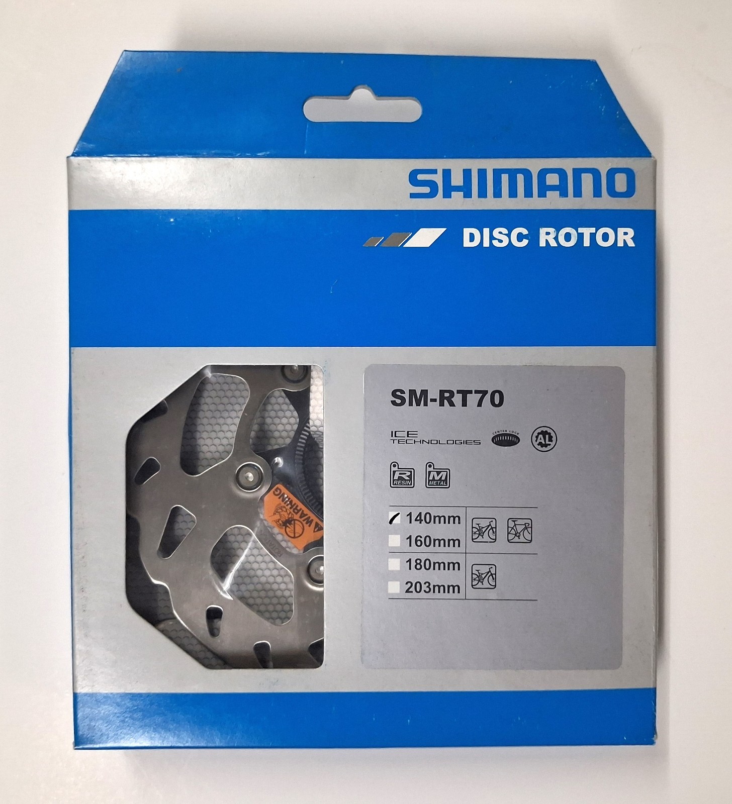 Shimano SLX SM-RT70-SS 140mm Disc Rotor Center Lock w/Lockring New Free Shipping