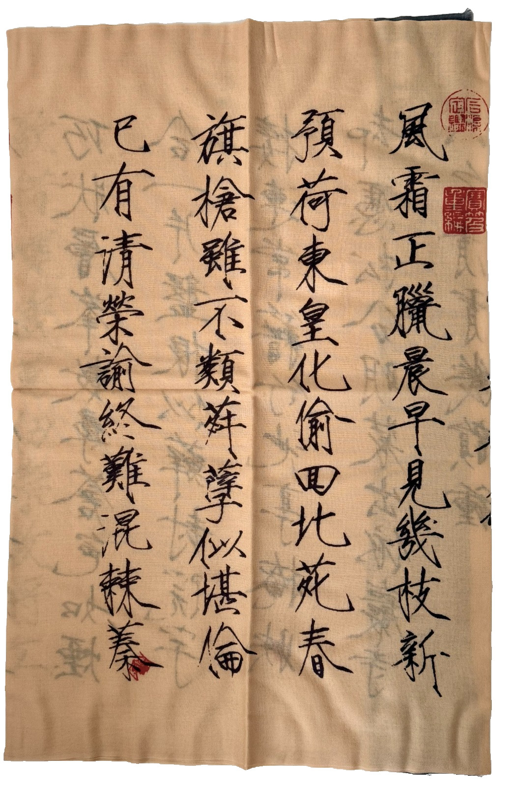 National Palace Museum Cashmere Scarf Calligraphy Hui-tsung Sung Dynasty New